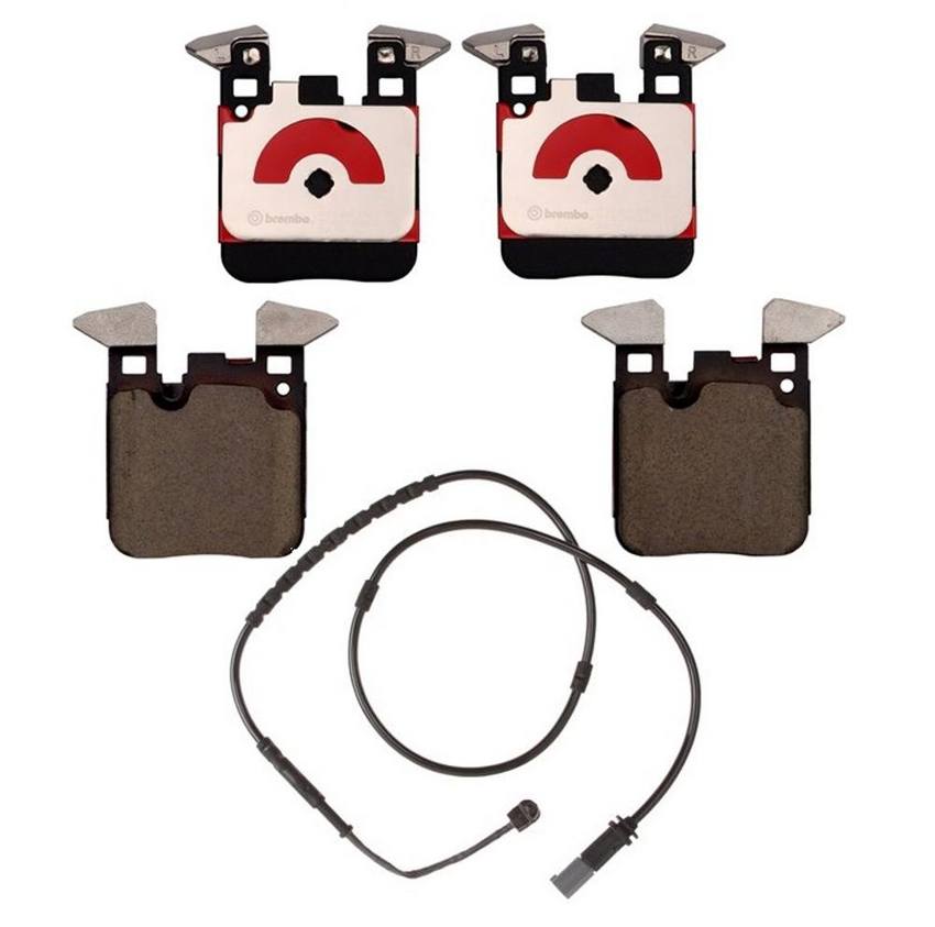 Brembo BMW Brakes Kit - Pads Rear (Low-Met) (with Sensor) 34356792292 - Brembo 2652647KIT